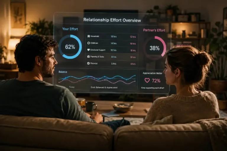 What If Couples Could See Exactly How Much Effort Their Partner Contributes to the Marriage?